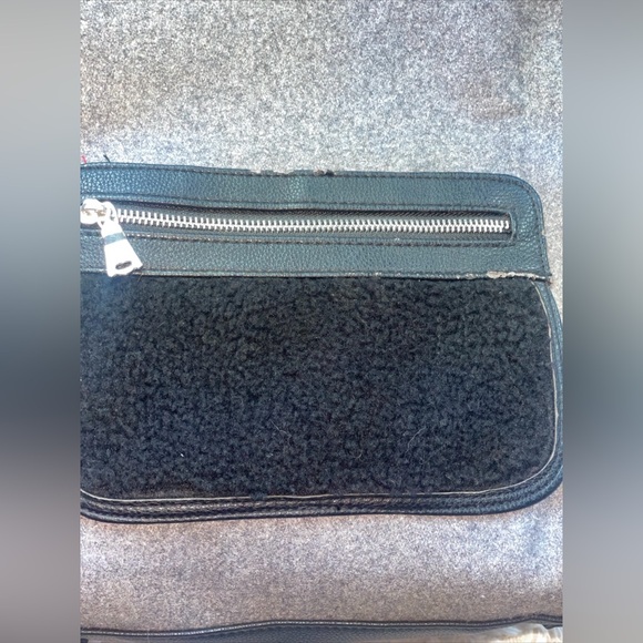 Adam Lippes for Target Shearling Backpack Handbag Bag Grey & Black Plaid Fur - Picture 12 of 16